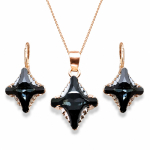 Ehtekomplekt naistele &bdquo;Crystal Rhombus II (Graphite Lite Chrome)&ldquo; Swarovski&reg; kristallidega