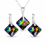 H&otilde;bedane ehtekomplekt naistele &bdquo;Shimmer (Vitrail Medium)&ldquo; Swarovski&reg; kristallidega