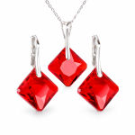 H&otilde;bedane ehtekomplekt naistele &bdquo;Shimmer (Light Siam)&ldquo; Swarovski&reg; kristallidega