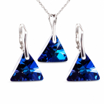 H&otilde;bedane ehtekomplekt naistele &bdquo;Osiris (Bermuda Blue)&ldquo; Swarovski&reg; kristallidega