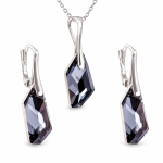 H&otilde;bedane ehtekomplekt naistele &bdquo;Hyperborea (Silver Night)&ldquo; Swarovski&reg; kristallidega