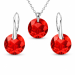 H&otilde;bedane ehtekomplekt naistele &bdquo;Marianne (Light Siam)&ldquo; Swarovski&reg; kristallidega