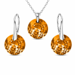 H&otilde;bedane ehtekomplekt naistele &bdquo;Marianne (Light Colorado Topaz)&ldquo; Swarovski&reg; kristallidega