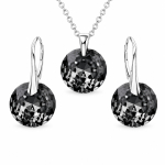 H&otilde;bedane ehtekomplekt naistele &bdquo;Marianne (Silver Night)&ldquo; Swarovski&reg; kristallidega