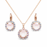 Ehtekomplekt naistele &bdquo;Glory II (Powder Rose)&ldquo; Swarovski&reg; kristallidega