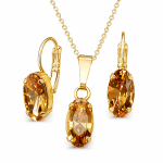 Ehtekomplekt naistele &bdquo;Enigma (Light Colorado Topaz)&ldquo; Swarovski&reg; kristallidega