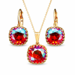 Ehtekomplekt naistele &bdquo;Vintage V (Light Siam Shimmer)&ldquo; Swarovski&reg; kristallidega