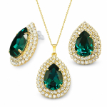 Ehtekomplekt naistele &bdquo;Jasmine (Emerald)&ldquo; Swarovski&reg; kristallidega