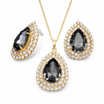 Ehtekomplekt naistele &bdquo;Jasmine (Silver Night)&ldquo; Swarovski&reg; kristallidega