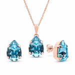 Ehtekomplekt naistele &bdquo;Venus II (Aquamarine)&ldquo; Swarovski&reg; kristallidega