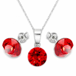 H&otilde;bedane ehtekomplekt naistele &bdquo;Classic (Light Siam)&ldquo; Swarovski&reg; kristallidega