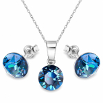 H&otilde;bedane ehtekomplekt naistele &bdquo;Classic (Bermuda Blue)&ldquo; Swarovski&reg; kristallidega