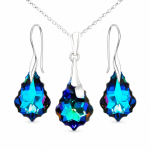 H&otilde;bedane ehtekomplekt naistele &bdquo;Baroque IV (Meridian Blue)&ldquo; Swarovski&reg; kristallidega