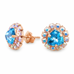 K&otilde;rvar&otilde;ngad &bdquo;Bermuda Triangle IV (Aquamarine Blue)&ldquo; Swarovski&reg; kristallidega