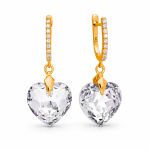 H&otilde;bedased k&otilde;rvar&otilde;ngad &bdquo;Romantic Heart III&ldquo; Swarovski&reg; kristallidega