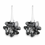 H&otilde;bedased k&otilde;rvar&otilde;ngad &bdquo;Clover (Silver Night)&ldquo; Swarovski&reg; kristallidega