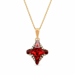 Ripats &bdquo;Crystal Rhombus II (Light Siam Metallic Light Gold)&ldquo; Swarovski&reg; kristallidega