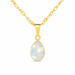 H&otilde;bedane ripats &bdquo;Crystal Drop (White Opal)&ldquo; Swarovski&reg; kristallidega