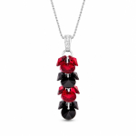H&otilde;bedane ripats &bdquo;Flamenco (Scarlet / Jet)&ldquo; Swarovski&reg; kristallidega