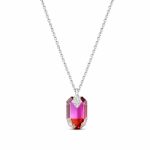 H&otilde;bedane ripats &bdquo;Symbiosis II (Fuchsia Red Magma)&ldquo; Swarovski&reg; kristallidega