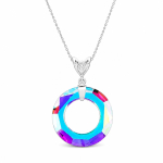 H&otilde;bedane ripats &bdquo;Cosmic Ring (Aurora Borealis)&ldquo; Swarovski&reg; kristallidega