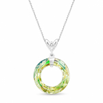 H&otilde;bedane ripats &bdquo;Cosmic Ring (Luminous Green)&ldquo; Swarovski&reg; kristallidega