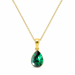 H&otilde;bedane ripats &bdquo;Crystal Drop (Emerald)&ldquo; Preciosa&reg; kristallidega