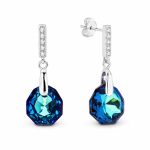 H&otilde;bedased k&otilde;rvar&otilde;ngad &bdquo;Calathea (Bermuda Blue)&ldquo; Swarovski&reg; kristallidega
