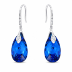 H&otilde;bedased k&otilde;rvar&otilde;ngad &bdquo;Baroque III (Capri Blue Comet Argent Light)&ldquo; Swarovski&reg; kristallidega