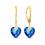 H&otilde;bedased k&otilde;rvar&otilde;ngad &bdquo;Cute Valentine (Bermuda Blue)&ldquo; Swarovski&reg; kristallidega