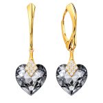H&otilde;bedased k&otilde;rvar&otilde;ngad &bdquo;Cute Valentine (Silver Night)&ldquo; Swarovski&reg; kristallidega