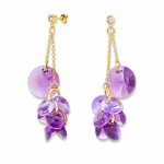 H&otilde;bedased k&otilde;rvar&otilde;ngad &bdquo;Orchid (Iris / Violet)&ldquo; Swarovski&reg; kristallidega