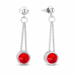 H&otilde;bedased k&otilde;rvar&otilde;ngad &bdquo;Bonbon (Light Siam)&ldquo; Swarovski&reg; kristallidega
