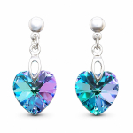 H&otilde;bedased k&otilde;rvar&otilde;ngad &bdquo;Romantic Heart II (Vitrail Light)&ldquo; Swarovski&reg; kristallidega