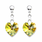 H&otilde;bedased k&otilde;rvar&otilde;ngad &bdquo;Romantic Heart II (Aurora Borealis)&ldquo; Swarovski&reg; kristallidega