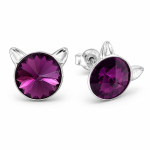 H&otilde;bedased k&otilde;rvar&otilde;ngad &bdquo;Cat (Amethyst)&ldquo; Swarovski&reg; kristallidega