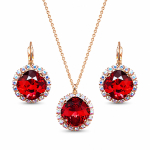 Ehtekomplekt naistele &bdquo;Glare III (Scarlet)&ldquo; Swarovski&reg; kristallidega