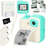 Instantkaamera lastele 1GB 24mpx roheline Ikonka kx3570_1 32 GB m&auml;lukaart KX3570