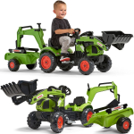 FALK CLAAS Arion pedaaltraktor koos esikahvli ja haagisega