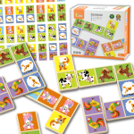 VIGA hariv puidust domino m&auml;ng &bdquo;Talu&ldquo;, 28 tk, Montessori