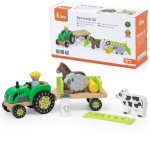 VIGA Puidust traktor loomadega