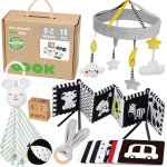 WOOPIE GREEN Box XXL Montessori hariv 7in1 sensoorne kast 0-2 kuud 18 tk FSC