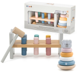 VIGA PolarB Puidust p&uuml;ramiid + haamer Montessori