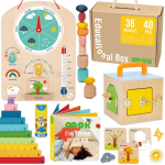 &bdquo;Tooky&ldquo; m&auml;nguline hariv Montessori pusle &bdquo;Abacus&ldquo; &ndash; ilmalaud, 6in1 lastele alates 3. eluaastast