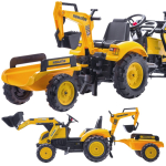 FALK KOMATSU jalgrattaga traktor-ekskavaator + haagis