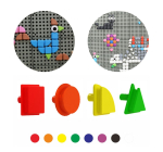 MASTERKIDZ 64 geomeetrilise kujuga komplekt STEM tahvlitele
