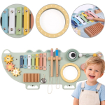 TOOKY TOY Puidust manipuleerimislaua krokodill 3 tk.