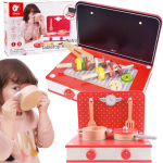 CLASSIC WORLD Puidust k&ouml;&ouml;k 2in1 Grill + Pliit lastele 22 tk.