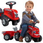 FALK Baby Massey Ferguson punane traktor haagise ja lisadega. Alates 1. eluaastast