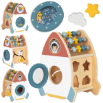 TOOKY TOY Kosmosektori tegevuste sorter puidust lab&uuml;rint